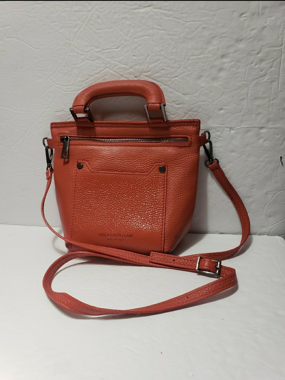 VIOLA CASTELLANI (Italy) Genuine Leather Crossbody Bag